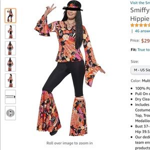 Halloween Hippie costume, size 10-12